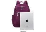 Nylon Backpack Durable Waterproof Casual Shoulder Bag (purple) - Image 5
